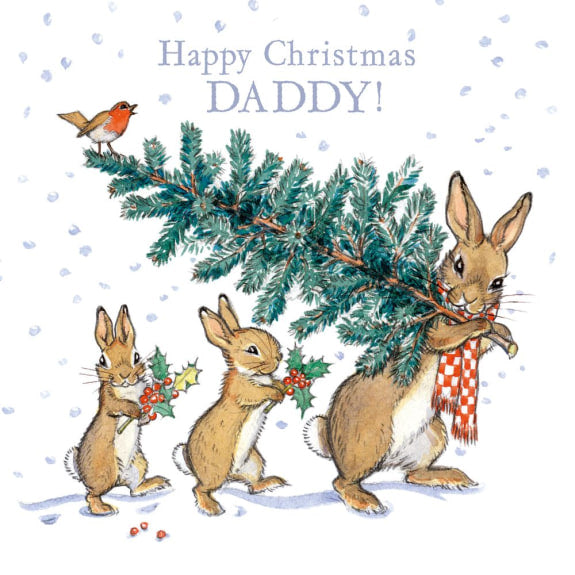 Daddy Rabbits Christmas Card