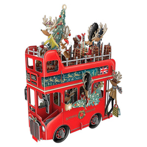 3D Stand Up & Stand Out Santa’s Bus Christmas Card