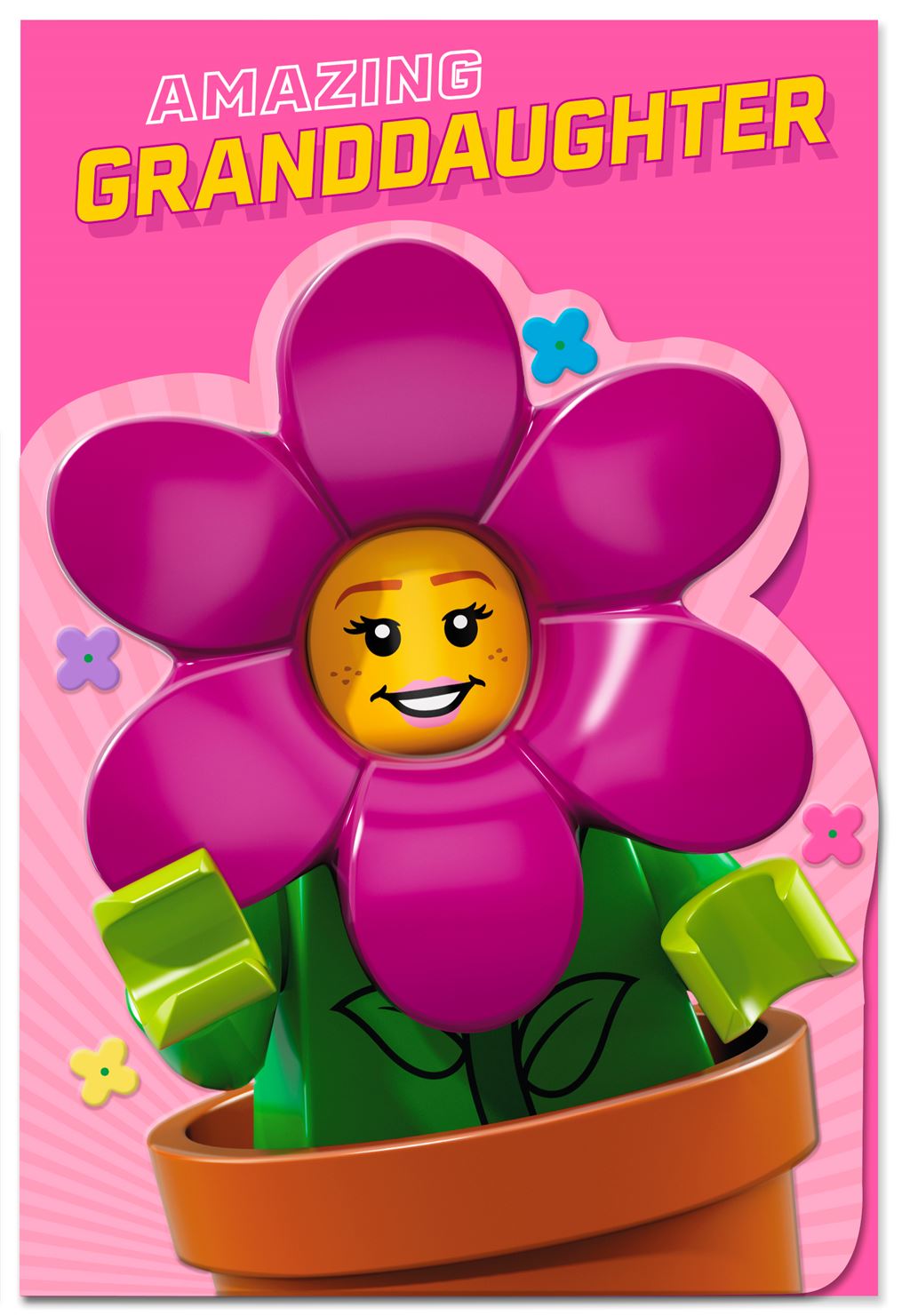 Lego Pink Flower Granddaughter Card