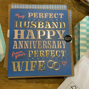 Perfect Husband Anniversary Card