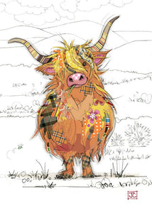 Highland  Murphy Highland Coo Blank  Card