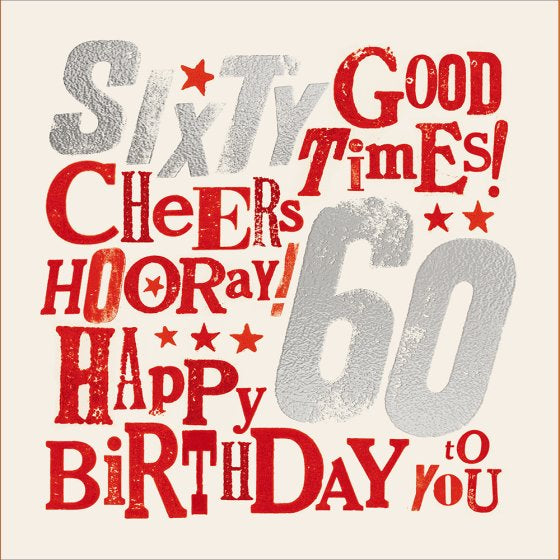60th Birthday Card
