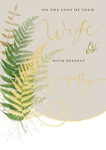 Loss Of Your Wife Sympathy Card