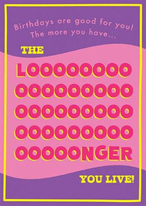 Longer You Live Birthday Card