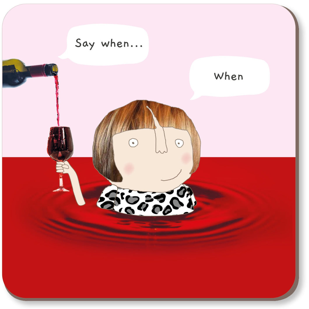 Say When Red Wine Coaster By RosieMadeAThing