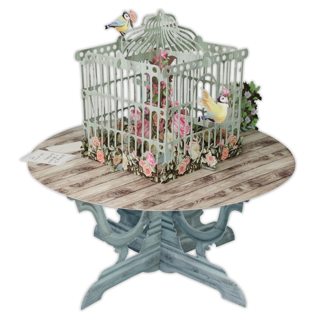 3D Bird Table Card