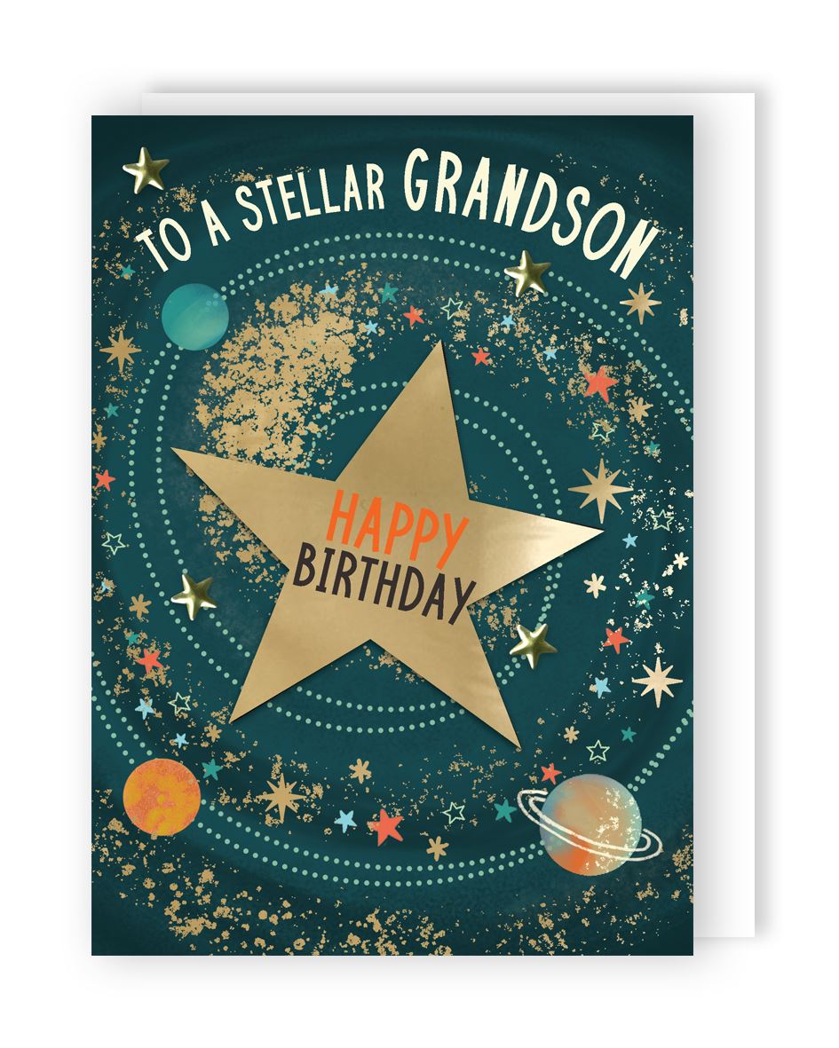 Stella Grandson Birthday Card