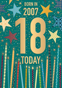 Born In 2007, 18th Birthday Card