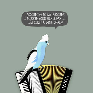 Budgie Belated Birthday Card
