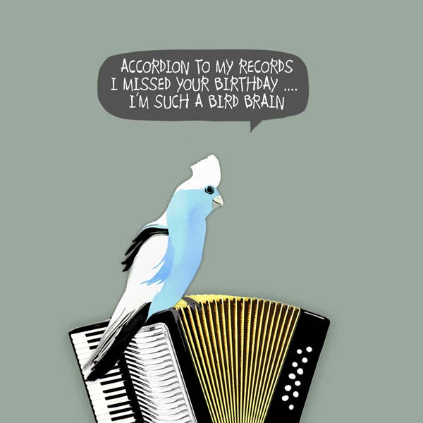 Budgie Belated Birthday Card