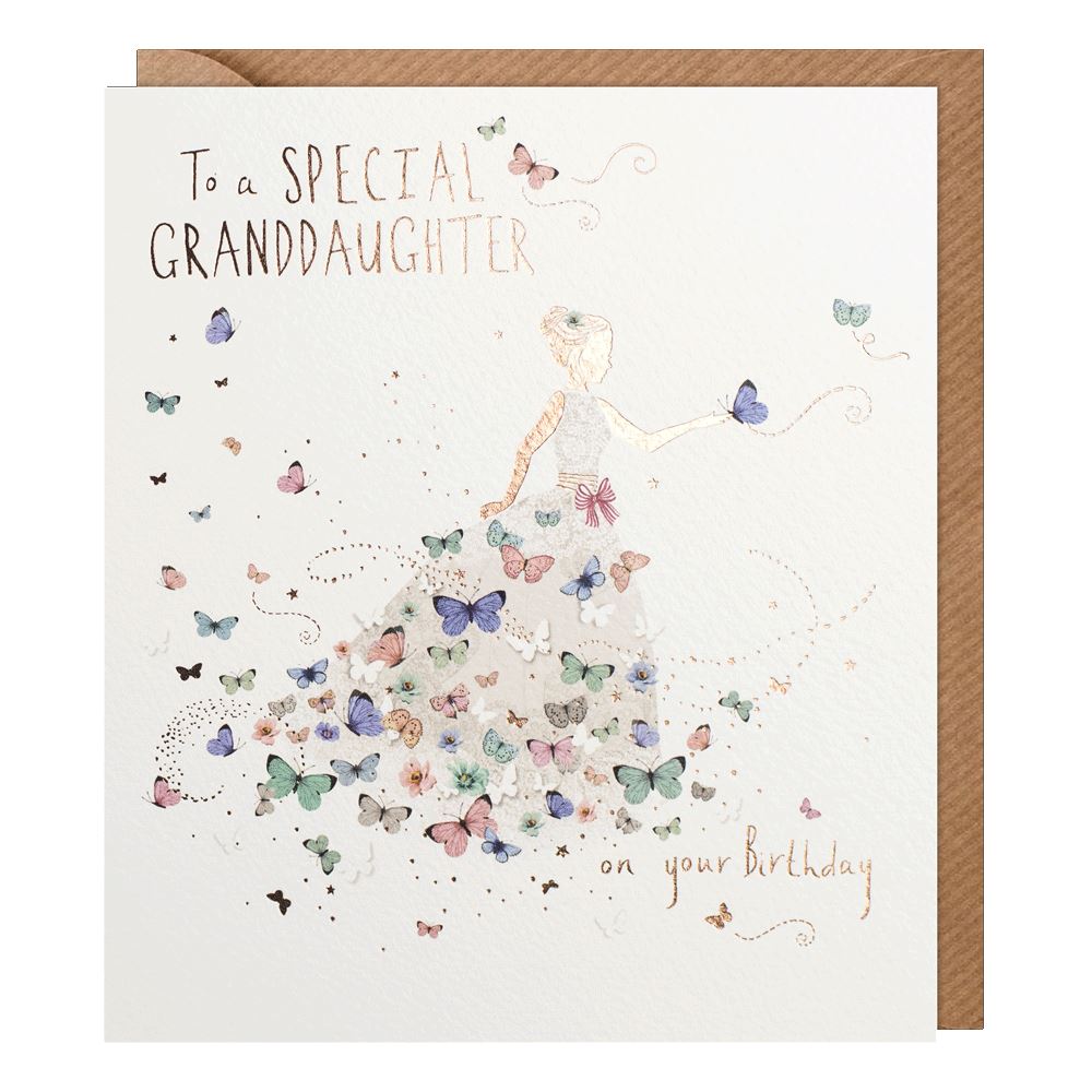 Butterfly Dress Granddaughter Card