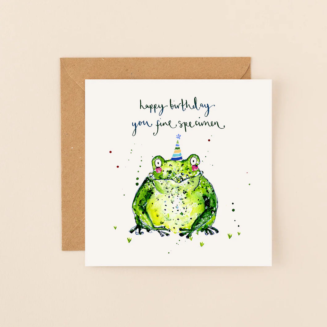 Fine Specimen Frog Birthday Card