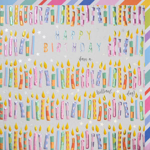 Pink Birthday Candles Birthday Card