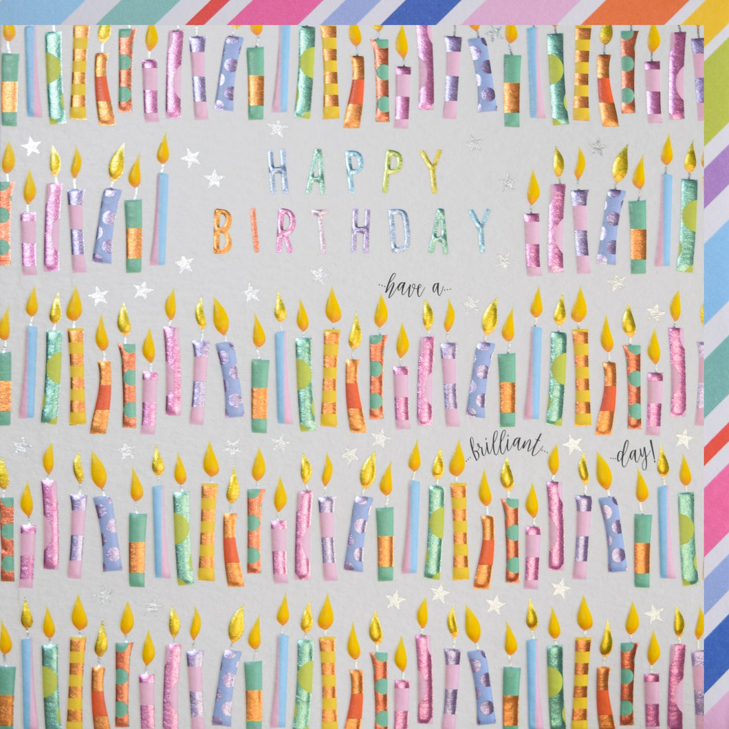 Pink Birthday Candles Birthday Card