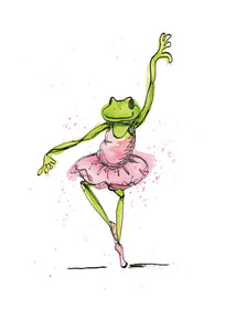 Ballet Dancing Frog  Card