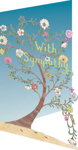 Flower Tree Sympathy Laser Cut Card