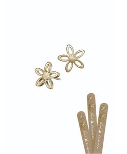 Gold Flower Stud Earrings