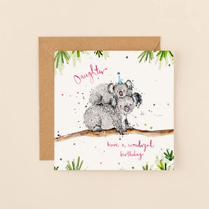 Koalas Daughter  Birthday Card