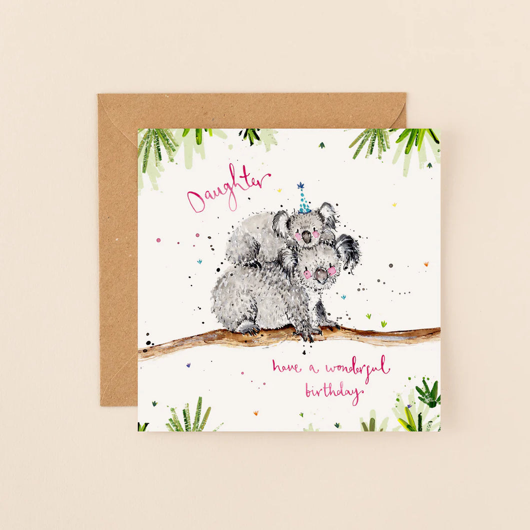 Koalas Daughter  Birthday Card