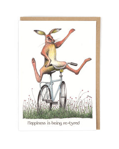 “Re-tyred” Quirky Humour Retirement Card by Simon Drew