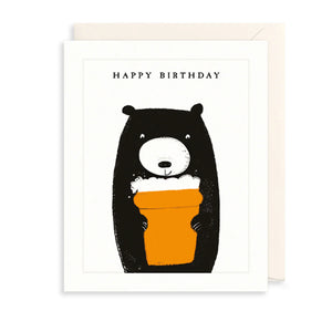 Bear & Pint Greetings Card