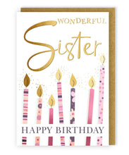 Load image into Gallery viewer, Birthday Cake and Candles Sister Birthday Card
