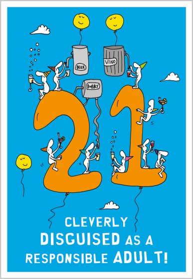 21st Birthday Card