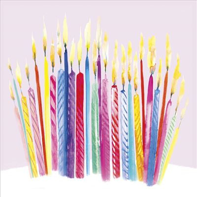 Rainbow Candles Blank Card