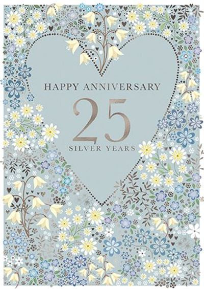 Happy 25th Silver Wedding Anniversary Card