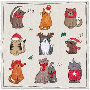 Christmas Cats Pack Of 8 Christmas Cards