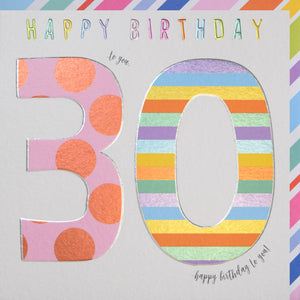 30th  Birthday Card