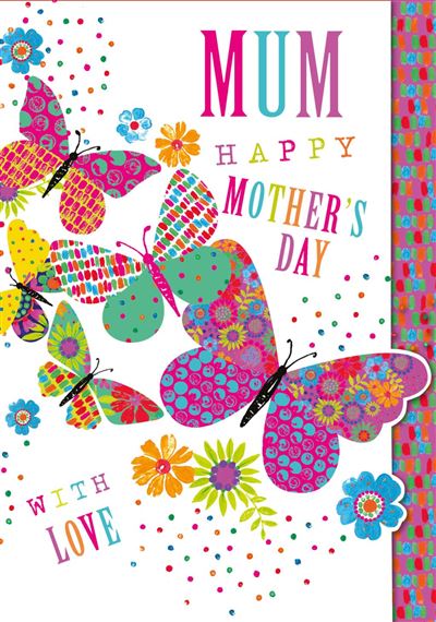 Colourful Butterflies Mother’s Day Card
