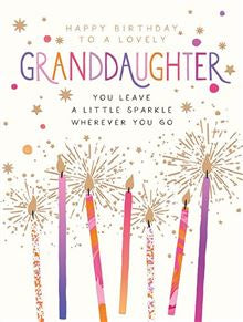 Candles Granddaughter Birthday Card