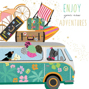 Enjoy Your New Adventures  Bon Voyage / Travelling  Card