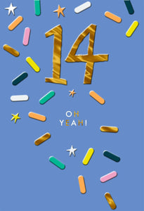 Oh Yeah! 14th Birthday Card