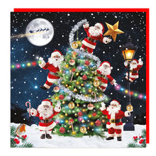 Load image into Gallery viewer, Santa Tree Christmas Lenticular 3D Card
