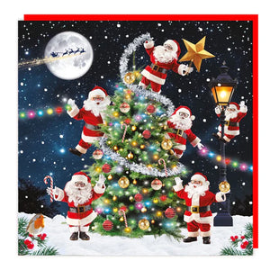 Santa Tree Christmas Lenticular 3D Card