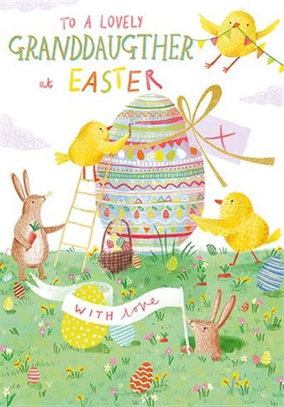 Granddaughter Chicks & Bunnies Easter Card