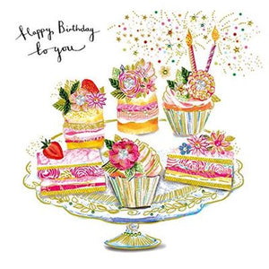 Cupcake Platter Birthday Card
