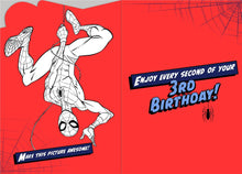 Load image into Gallery viewer, Marvel Spider-Man 3rd  Birthday Card
