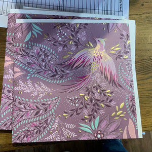 Sara Miller Paisley Floral Bird Card