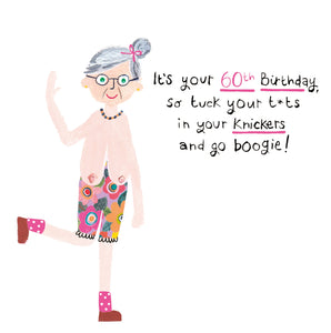 Tuck Your T*ts 60th Birthday Card