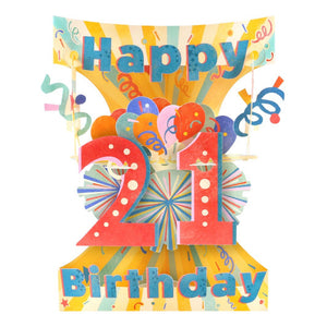 21st Birthday 3D Swing Card