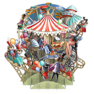 3D Stand Up & Stand Out Carousel Capers Card