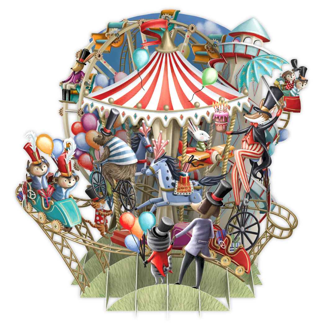 3D Stand Up & Stand Out Carousel Capers Card