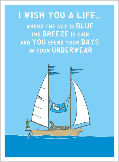 Sailing Boat Humour Card