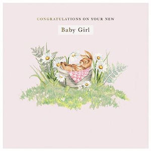New Baby Girl Congratulations Card