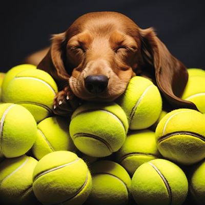 Spaniel With Tennis Balls Blank Card