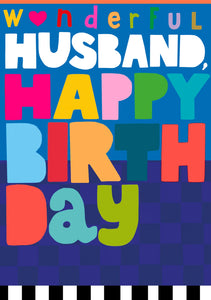 Wonderful Husband Birthday Card