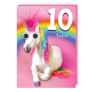 Unicorn 10th Birthday Card